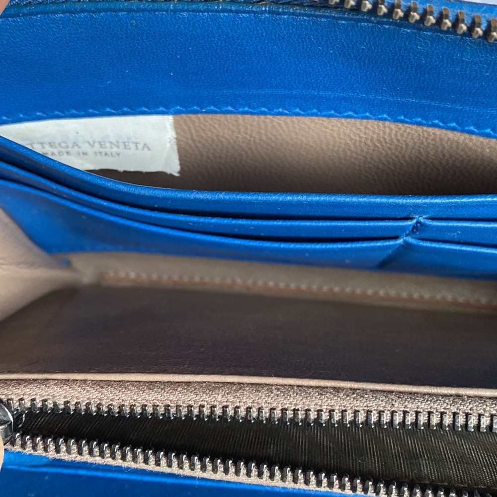 Bottega Veneta long blue wallet - Picture 9 of 13